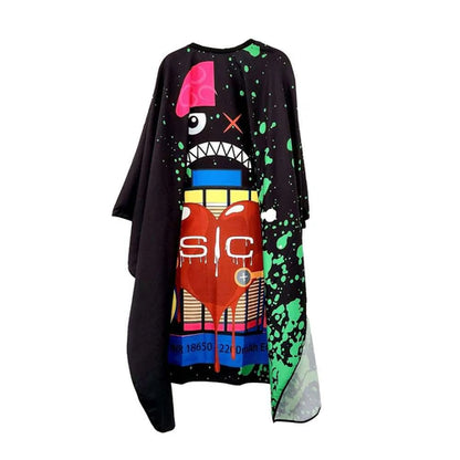 StyleCraft™ Radioactive Barber Cape – Anti-Static, Water-Resistant Cape with Adjustable Neck (Black SC311B)