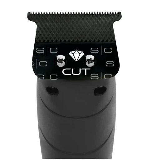 StyleCraft™ Diamond Cut Black DLC Trimmer Blade with “The One” Cutter (SC541B) – Wide 41mm Black Diamond Carbon Blade, Zero Gap Compatible
