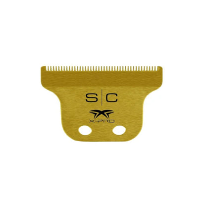 StyleCraft™ Fixed Gold Titanium Classic X-Pro Trimmer Blade with Black Diamond DLC “The One” Cutter Set (SC529GB) – Hypoallergenic, Zero Gap Adjustable, Professional Replacement Blade