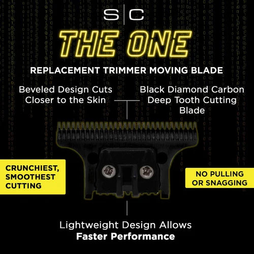 StyleCraft™ Fixed Gold Titanium Classic X-Pro Trimmer Blade with Black Diamond DLC “The One” Cutter Set (SC529GB) – Hypoallergenic, Zero Gap Adjustable, Professional Replacement Blade