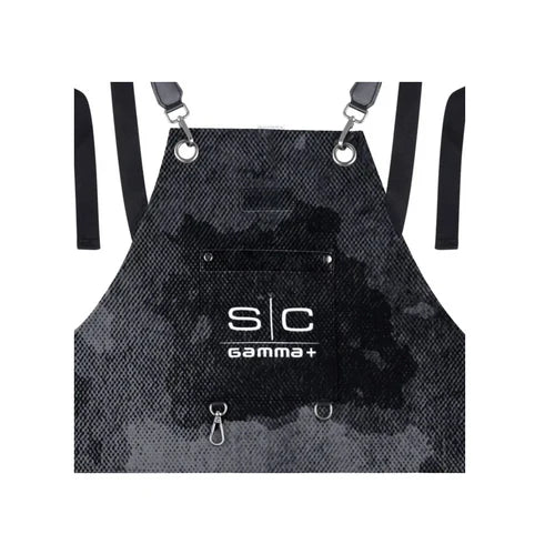 StyleCraft™ Heavy-Duty Black Camo Waterproof Barber Apron – Hair-Repellent with Crossback Straps & Tool Loops