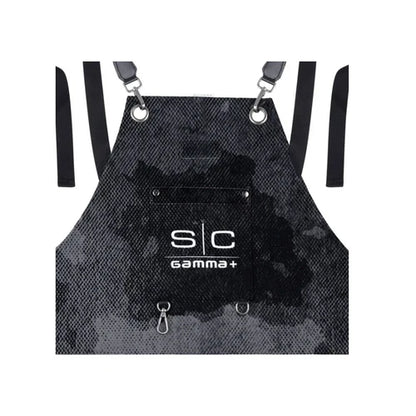 StyleCraft™ Heavy-Duty Black Camo Waterproof Barber Apron – Hair-Repellent with Crossback Straps & Tool Loops
