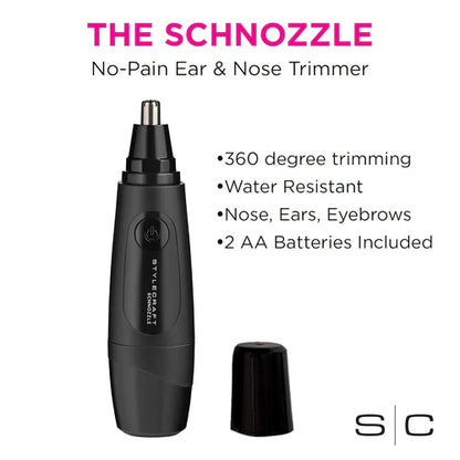 StyleCraft® Schnozzle Nose & Ear Hair Trimmer – Painless 360° Groomer (SCNETB)