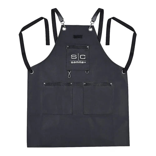 StyleCraft™ x Gamma+ Heavy-Duty Waterproof Barber Apron – Cross-Back Straps, Tool Loops & Name Tag Zone (SCGPBA)