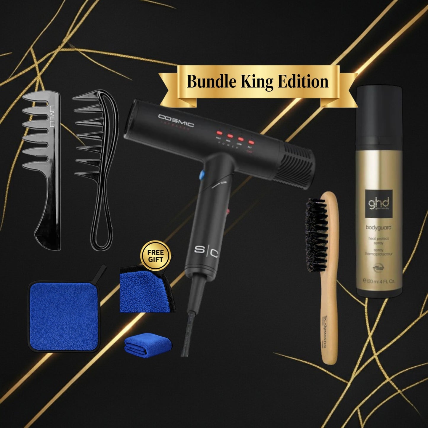 StyleCraft Cosmic Luxury Hair System – Bundle King Grand Opening Edition | Professional Hair Dryer + Heat Protection + Styling Tools