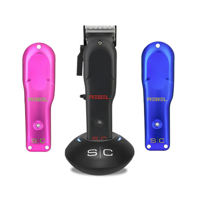 StyleCraft™ Rebel Super-Torque Modular Cordless Clipper – 7,200 RPM Fade & Bulk-Cutting Machine