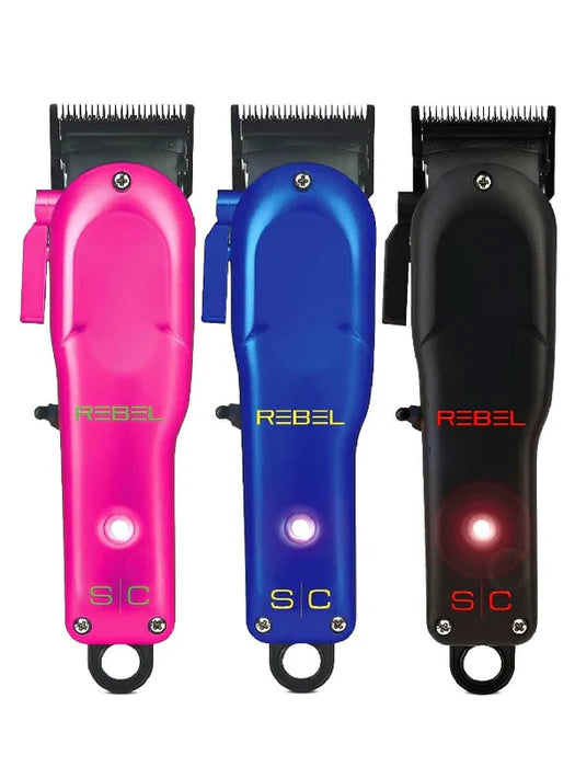 StyleCraft™ Rebel Super-Torque Modular Cordless Clipper – 7,200 RPM Fade & Bulk-Cutting Machine