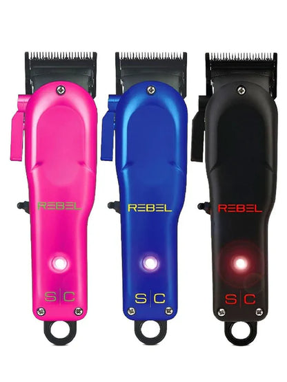 StyleCraft™ Rebel Super-Torque Modular Cordless Clipper – 7,200 RPM Fade & Bulk-Cutting Machine