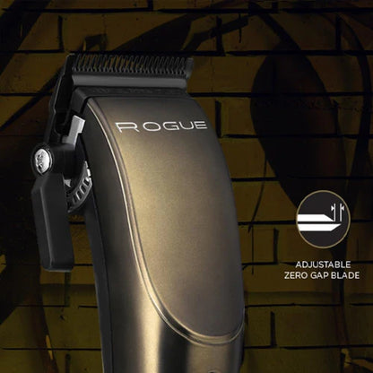 StyleCraft Rogue™ Magnetic Motor Clipper – 10,000 SPM Turbo Power | Black Diamond DLC Fade Blade, 120-Min Cordless Runtime