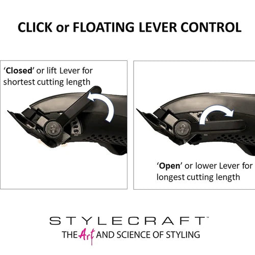 StyleCraft Rogue™ Magnetic Motor Clipper – 10,000 SPM Turbo Power | Black Diamond DLC Fade Blade, 120-Min Cordless Runtime