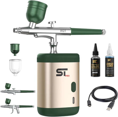 Supreme Trimmer™ Color Enhancement Airbrush Compressor Kit (AG1) – Professional Barber Hairline & Beard Enhancement Airbrush System