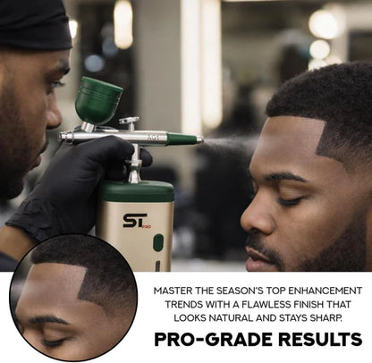 Supreme Trimmer™ Color Enhancement Airbrush Compressor Kit (AG1) – Professional Barber Hairline & Beard Enhancement Airbrush System
