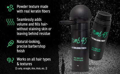 Tomb45 Hair Building Keratin Fibers – Beard & Hairline Enhancement (25g)