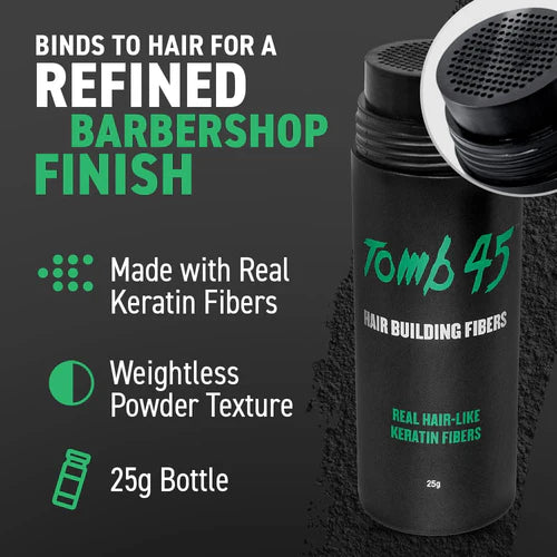 Tomb45 Hair Building Keratin Fibers – Beard & Hairline Enhancement (25g)
