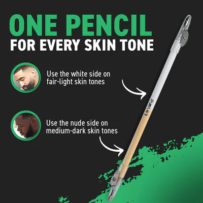 Tomb45 Precision Double-Sided Barber Pencils – White/Nude (3 Pack)