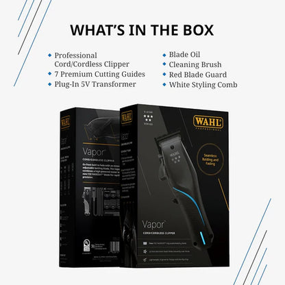 Wahl™ 5 Star Vapor™ Cord/Cordless Clipper – F32 FADEOUT™ Balding Fade Machine, 8000 RPM Brushless Motor