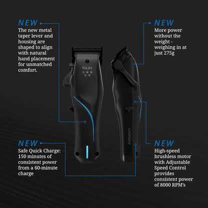 Wahl™ 5 Star Vapor™ Cord/Cordless Clipper – F32 FADEOUT™ Balding Fade Machine, 8000 RPM Brushless Motor