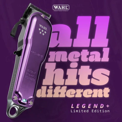 Wahl®5-star Legend+™ All-Metal Cord/Cordless Clipper — Wedge® + Crunch™ Blade, Titanium & DLC(3027401 / 3027402)