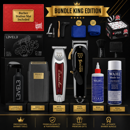 Wahl 5-Star Beginner Starter Kit – Senior Clipper, Detailer Li & Micro Power Shaver Bundle + Complete Station Setup | Bundle King Edition