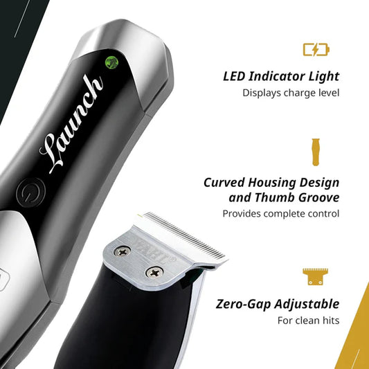Wahl™ Launch Cordless Zero-Gap T-Blade Trimmer — Pro Detailer, 6,000 RPM, 2hr Runtime - ALL THINGS MEN