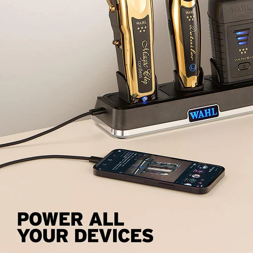 Wahl Professional Power Station – Triple 5V Charging Dock for Clippers, Trimmers & Shavers