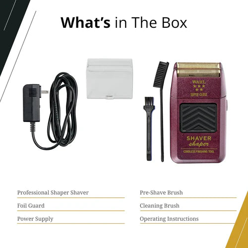 Wahl Professional 5 Star Series Super Close Cordless Double Foil Shaver (8061-100) – Ultra-Smooth Fade Finisher & Bump-Free Shaving