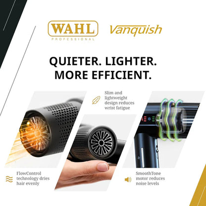 Wahl Vanquish™ Professional Salon Hair Dryer — FlowControl, Whisper-Quiet Motor