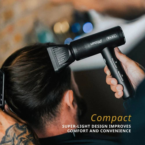 Wahl® Vanquish Compact Professional Hair Dryer — Lightweight Salon-Grade, 3-Heat/3-Speed, Auto-Clean