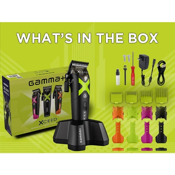 Gamma+ XCEED™ IN2 Vector Motor Cordless Clipper – 11,500 RPM Power, Custom FX Components, Pro Fade Machine