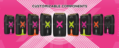 Gamma+ XCEED™ IN2 Vector Motor Cordless Double Foil Shaver – 11,500 RPM, Customizable Metal Body, 2 Hr Runtime (GP803B)