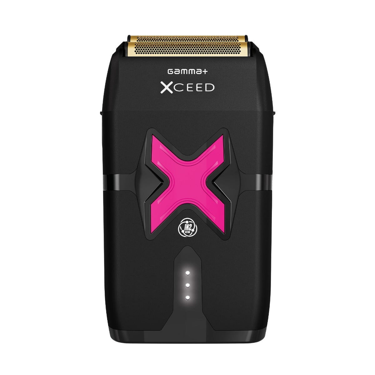 Gamma+ XCEED™ IN2 Vector Motor Cordless Double Foil Shaver – 11,500 RPM, Customizable Metal Body, 2 Hr Runtime (GP803B)