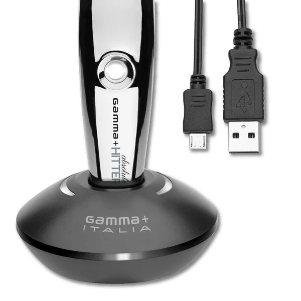Gamma+ Absolute Hitter™ Modular Cordless Trimmer – Black Diamond DLC Blade, 240-Min Runtime, USB-C Charge (Matte Edition)