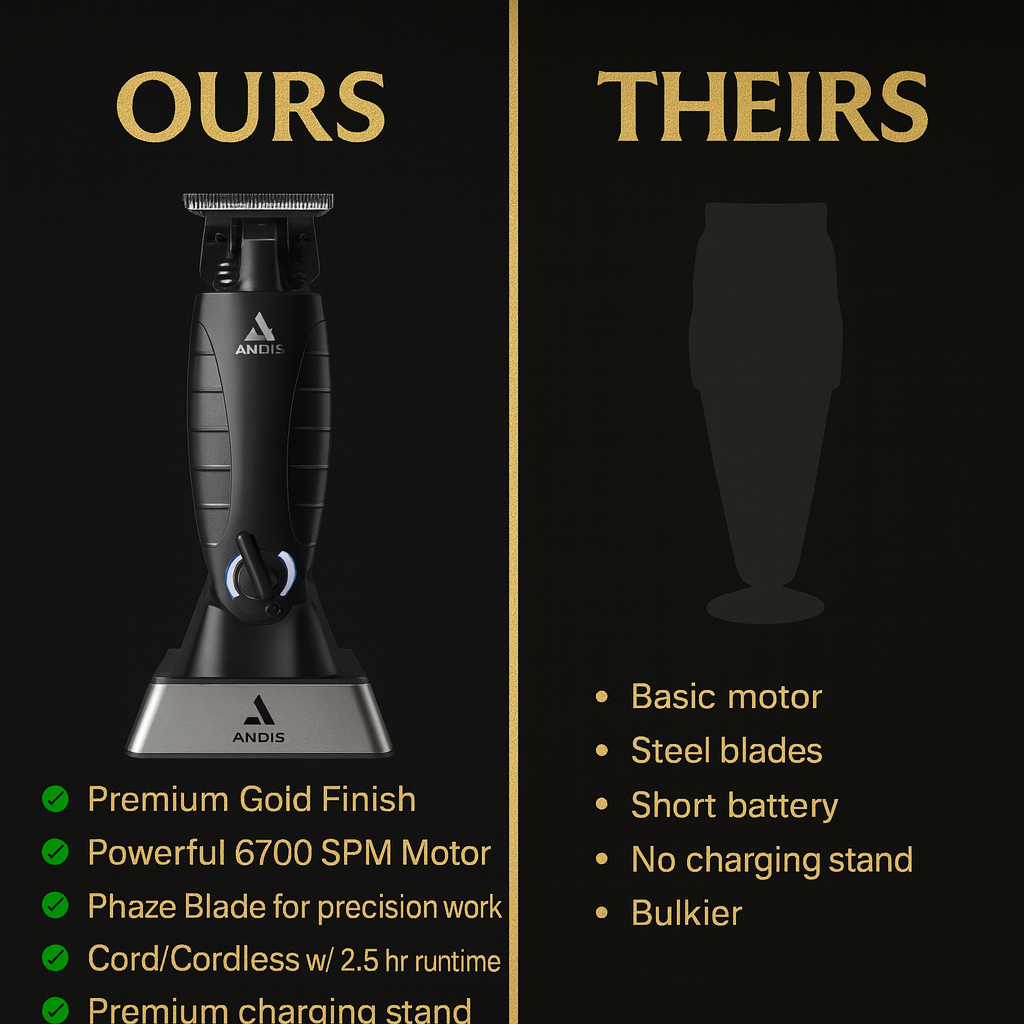 Andis GTX-EXO™ M-Force Cordless Trimmer – Black Label Edition w/ GTX-Z Blade & 7,200 SPM Rotary Motor (561862)