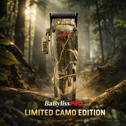 BaBylissPRO Lo-ProFX Compact Clipper Camo FX82CAM – 6800 RPM MIM Fade Blade Professional Barber Clipper