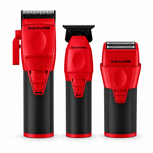 BaBylissPRO CoreFX Red clipper trimmer and shaver workstation