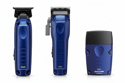 BaBylissPRO LO-PROFX  Blue Complete Starter Kit – Clipper, Trimmer & Shaver Bundle + Professional Station Setup | Bundle King Edition