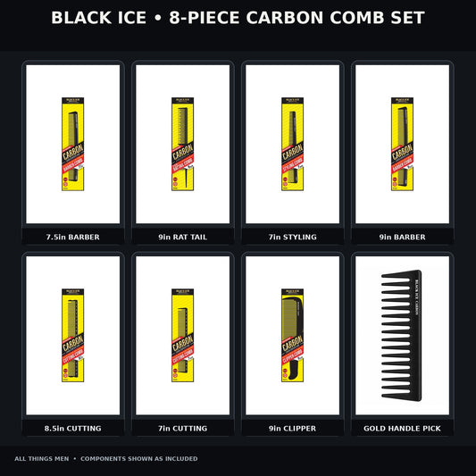 black ice carbon comb 8pc bundle hero