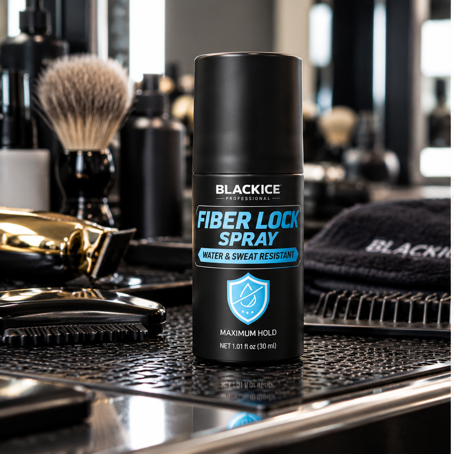 Black Ice Fiber Lock Spray Water & Sweat Resistant