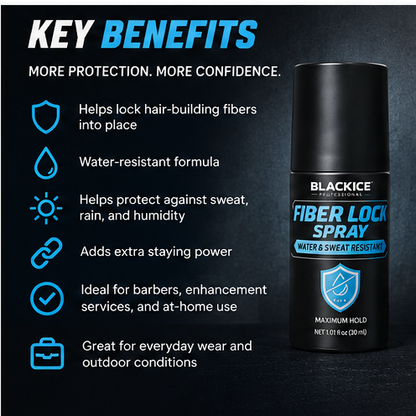 Black Ice Fiber Lock Spray Water & Sweat Resistant