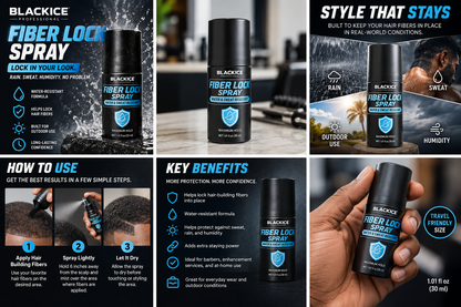 Black Ice Fiber Lock Spray Water & Sweat Resistant