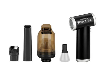 Gamma+™ Blow Vac 2-in-1 Mini Air Blower & Vacuum – Cordless USB-C Rechargeable Barber Cleaning Tool with 100,000 RPM Brushless Motor