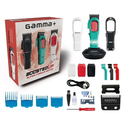 Gamma+ Boosted Up Cordless Clipper (GP601M) – 7,200 RPM Super-Torque, Double Black Diamond Fade DLC Blade, 120-Min USB-C + Dock