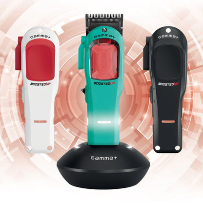 Gamma+ Boosted Up Cordless Clipper (GP601M) – 7,200 RPM Super-Torque, Double Black Diamond Fade DLC Blade, 120-Min USB-C + Dock
