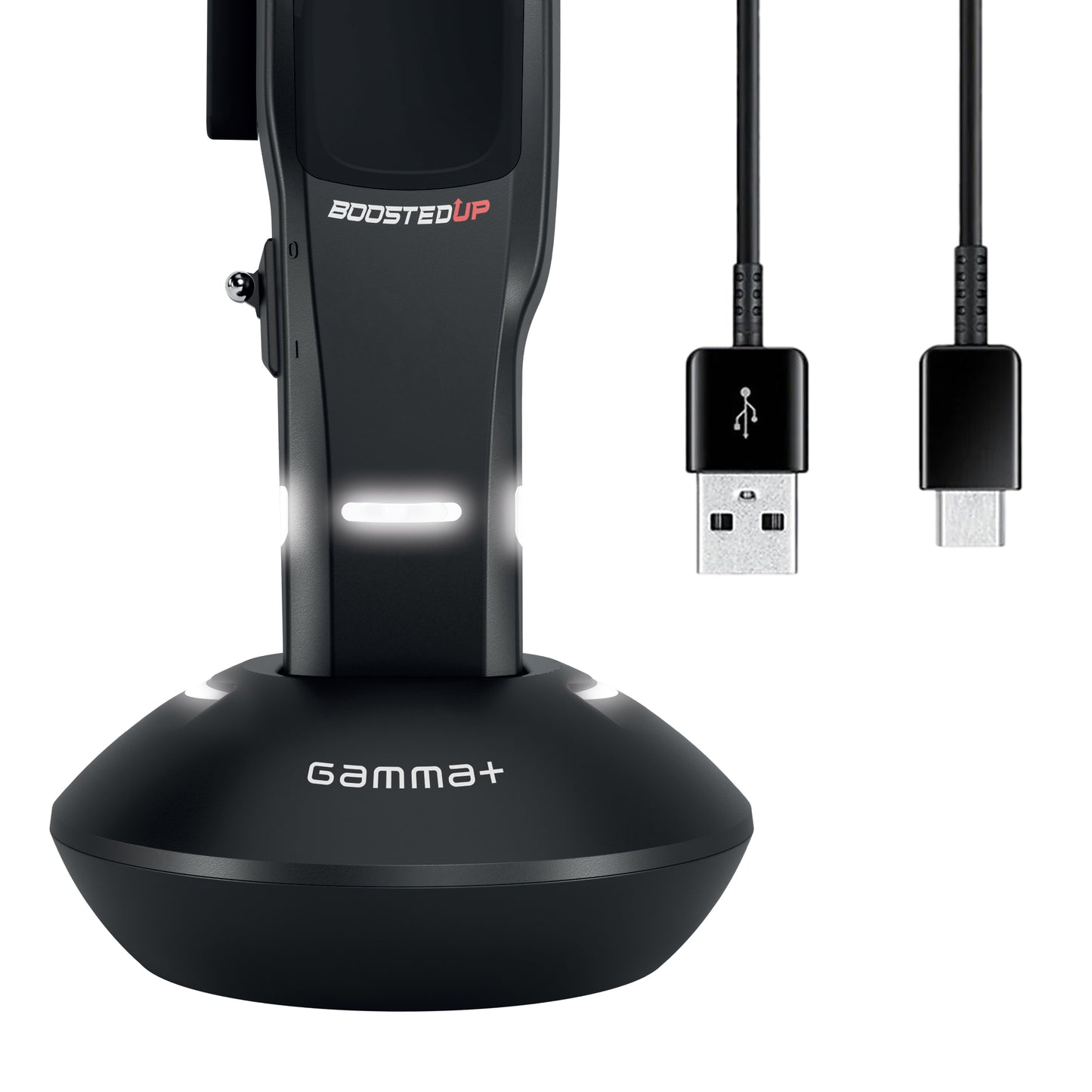 Gamma+ Boosted Up Cordless Clipper (GP601M) – 7,200 RPM Super-Torque, Double Black Diamond Fade DLC Blade, 120-Min USB-C + Dock