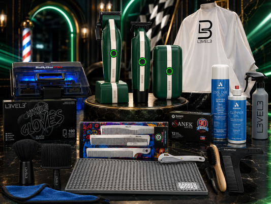 Bundle King Cocco Veloce Lite — Green/White Prestige Edition Complete Beginner Barber Station Kit