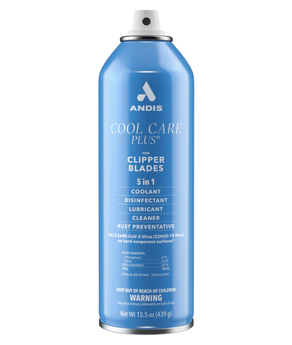 Andis Cool Care Plus Coolant, Disinfectant, Lubricant, & Rust-Preventative Cleaning Spray (15.5oz)