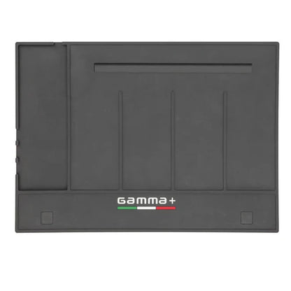 Gamma+ Magnetic Barber Mat & Station Organizer – Heat & Water Resistant, Holds 4 Clippers Upright