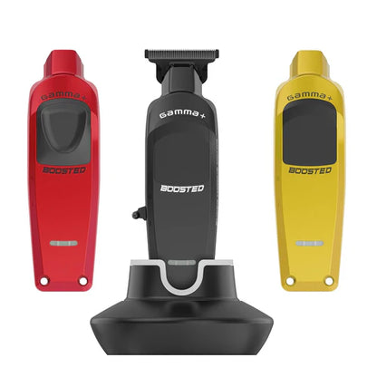 Gamma+ Boosted™ 8000 SPM Cordless Professional Trimmer – Double Black Diamond DLC X-Pro Wide Blade, Zero-Gap, LED Dock