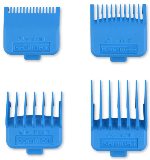 Gamma+ Dub Magnetic Tight Clipper Guards – Cyan Blue 4-Pack (GPTGB)