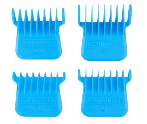 Gamma+ Wide Magnetic Trimmer Blade Guards – Blue 4-Pack (GPWMTG) | Fits ALL Gamma & StyleCraft Wide Blades